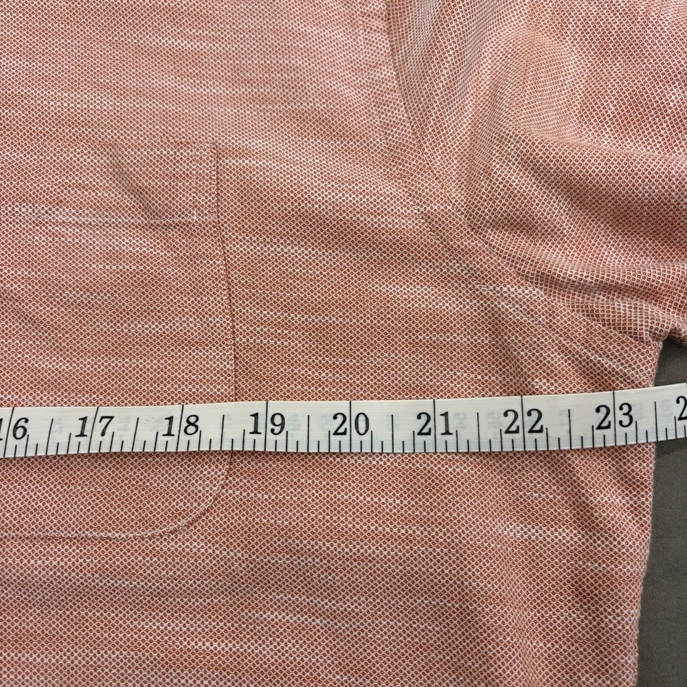 Proper Cloth Custom Mens Popover Shirt XL Slim L Classic Pink Melange LS - Picture 5 of 14